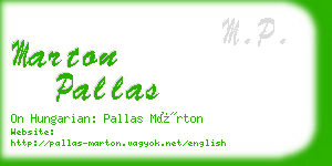 marton pallas business card